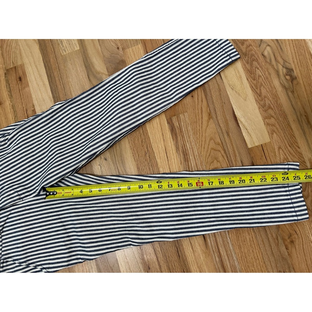 Free People Frankie High Waisted Striped Button Fly Pants Size 6 - Picture 11 of 13